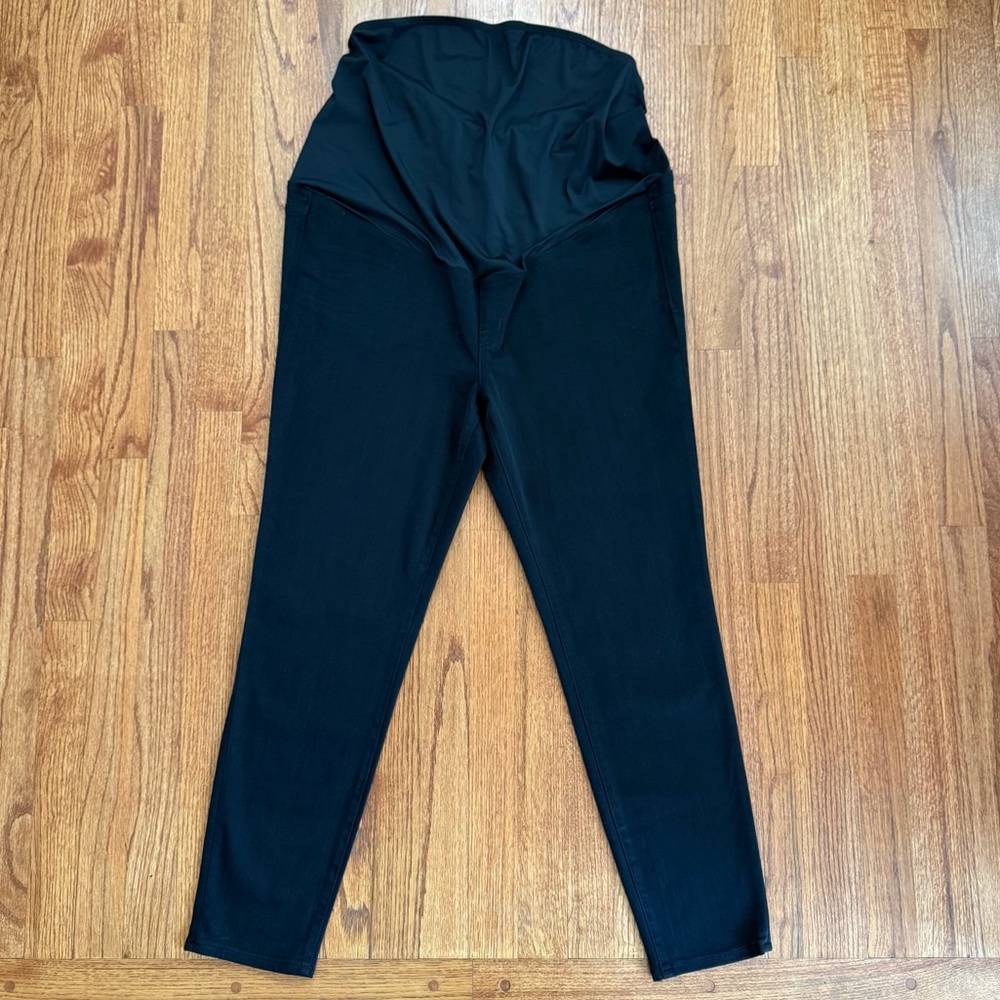 NWT Madewell Maternity Over-the-Belly Skinny Jeans in Lunar Wash Black size 33 - Picture 5 of 16